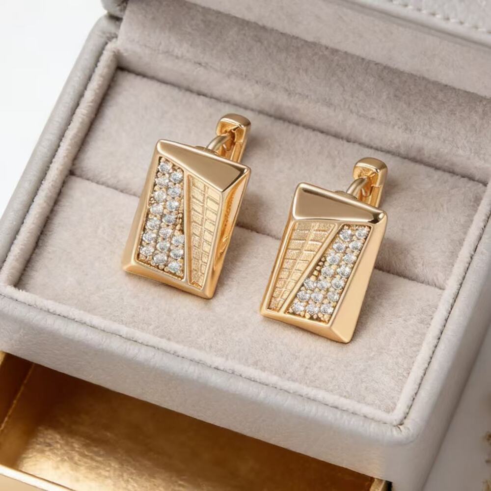 Bohemian style green fashion earrings